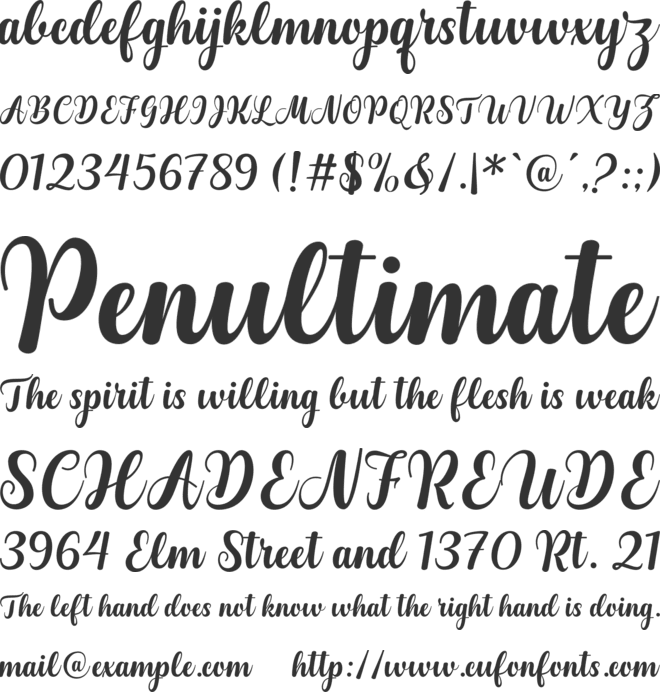 Alpebarong font preview