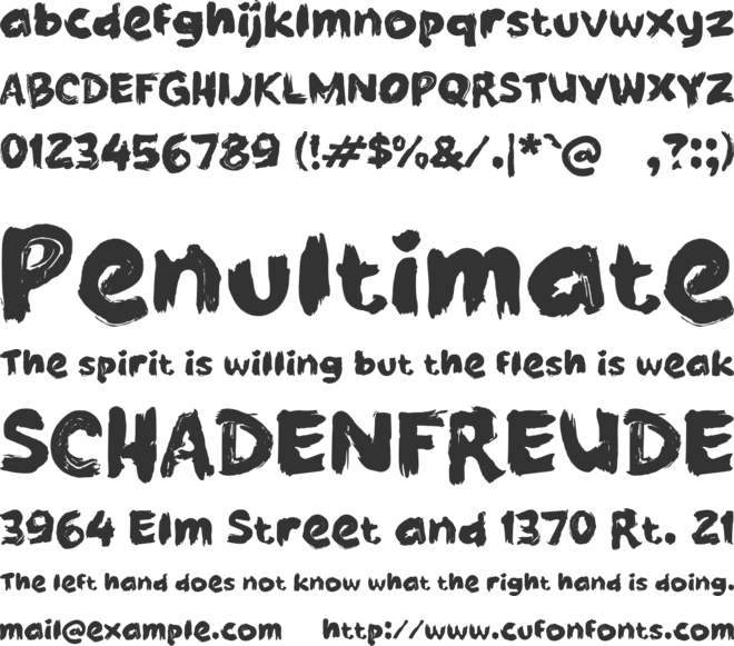 Pabes font preview