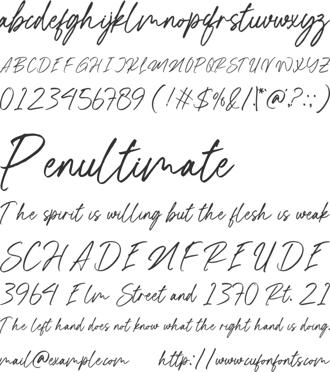 Rontok Cintane font preview