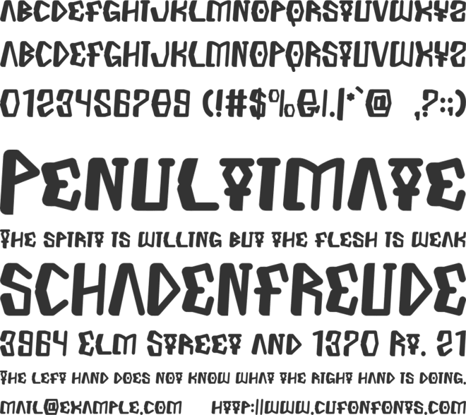 Tonutsa font preview