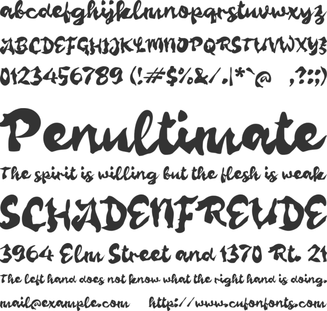 Paarksee font preview