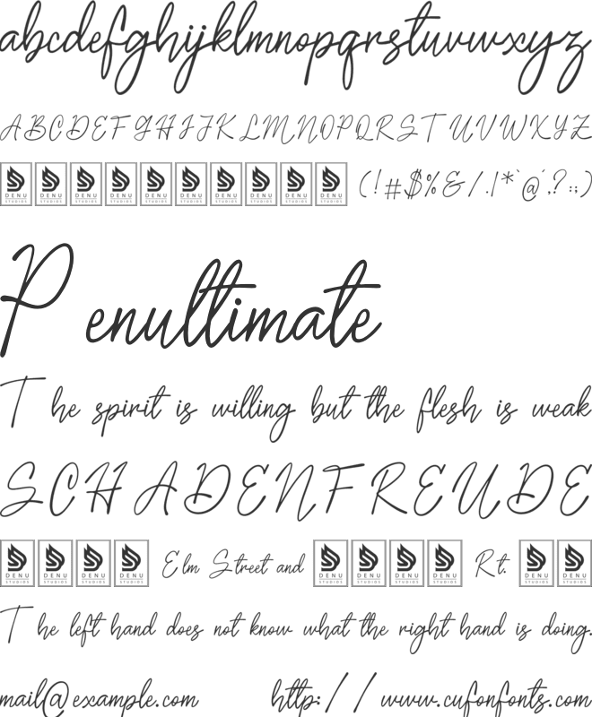 Belayita font preview