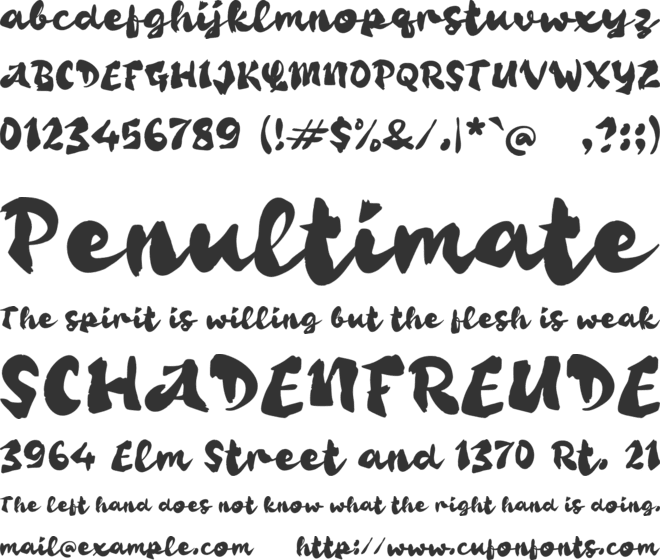 Patelang font preview