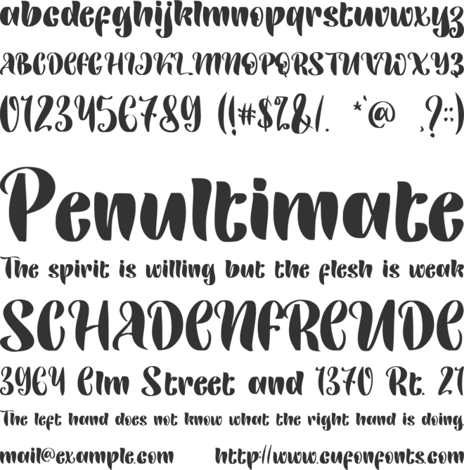 Bulkey - Personal Use font preview