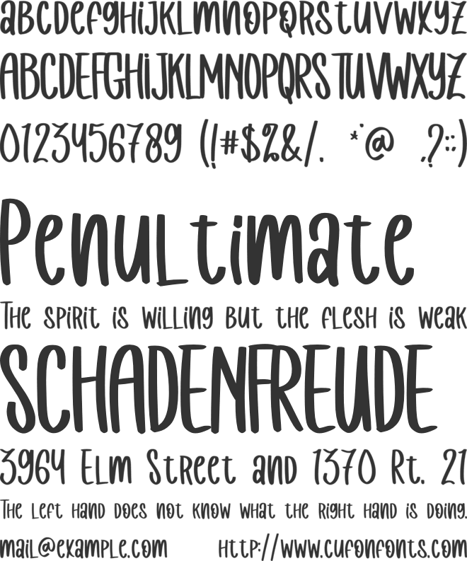 Thepull - Personal Use font preview