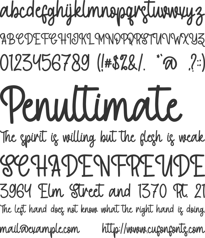 Buetyc - Personal Use font preview