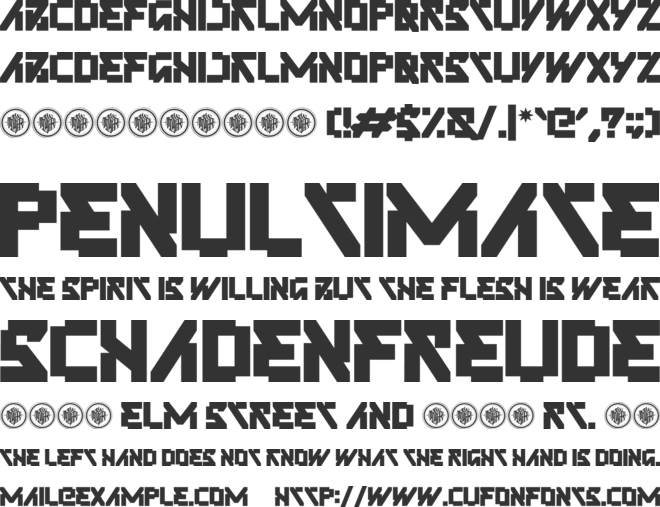 Averno font preview