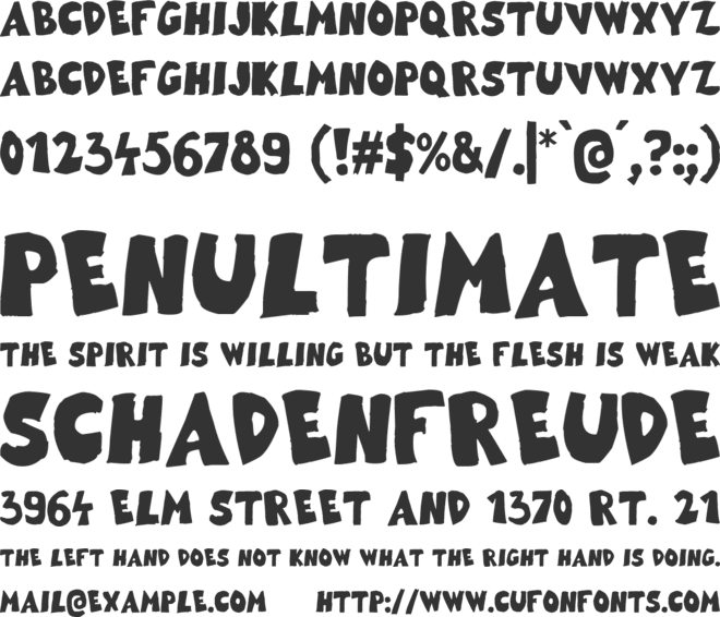 Ruthless Sketch font preview