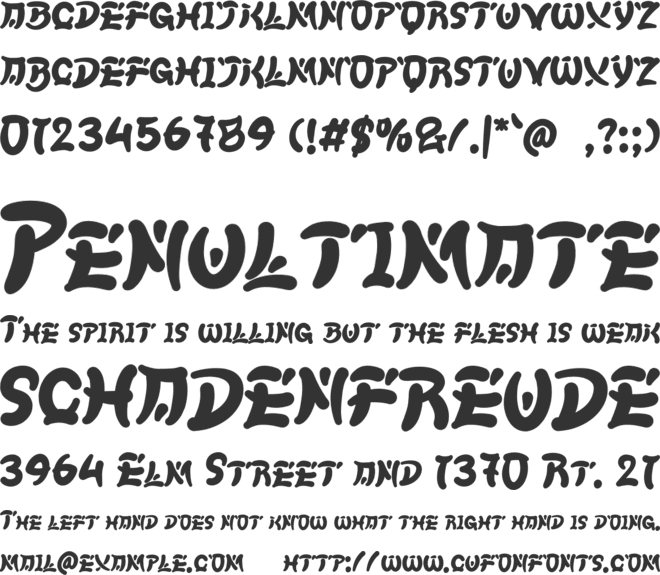 Foneitwu font preview