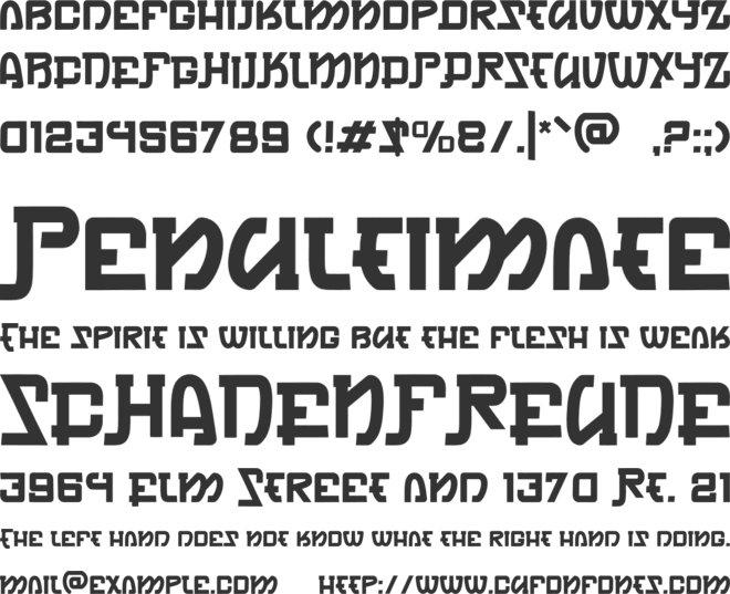 Leviathans font preview