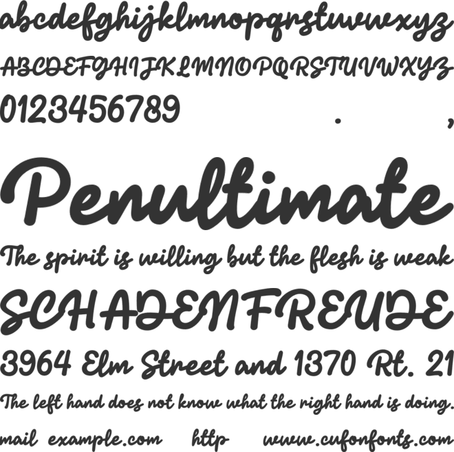 Sweet Serenity Script font preview