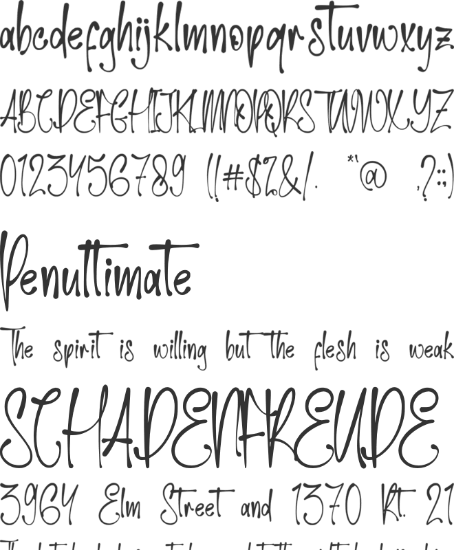 Brelian - Personal Use font preview