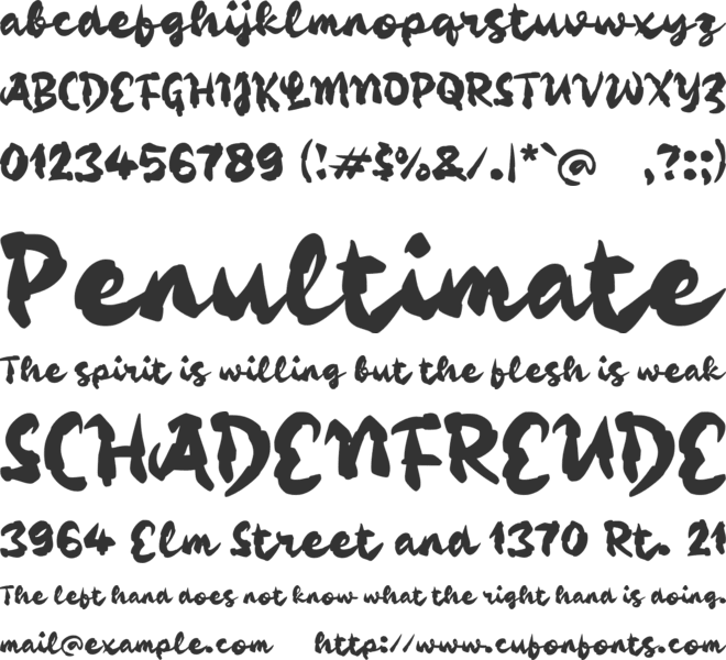 Paafow font preview