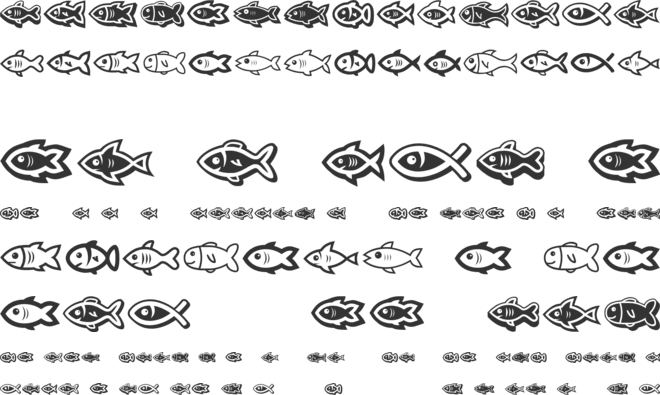 Fishes font preview