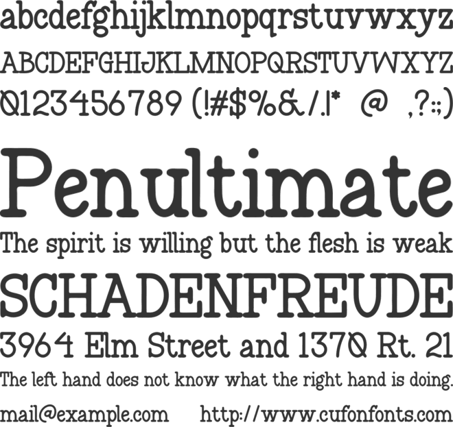 Duckies font preview