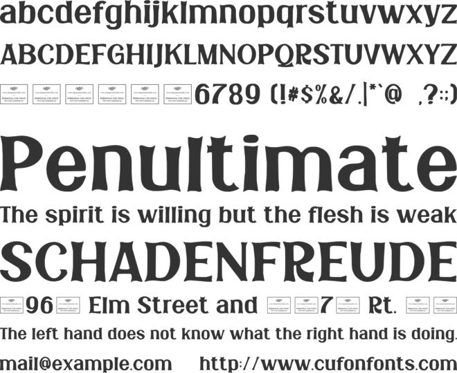 Wallsend Free font preview