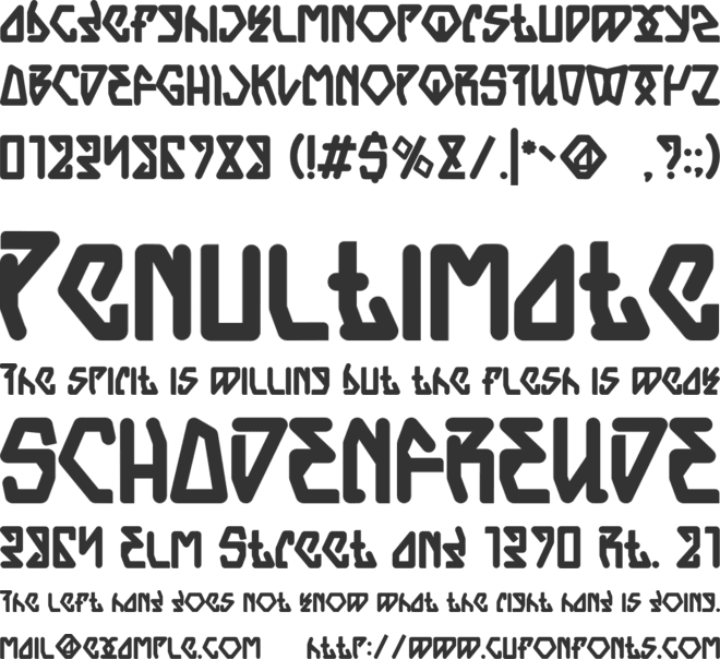 Asgard Grexco font preview