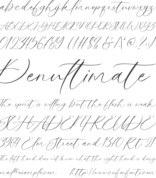 Calm Lovely font preview