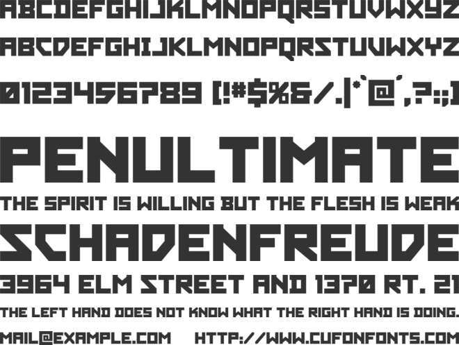 Hibernal Sentry font preview