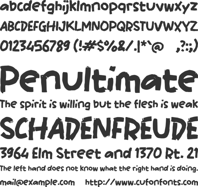 Pabake font preview