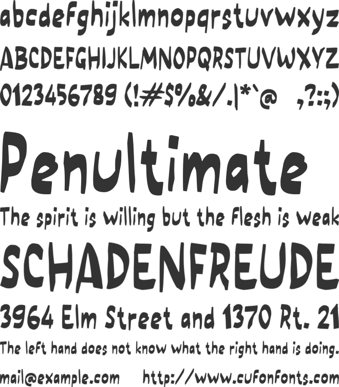 Paboye font preview