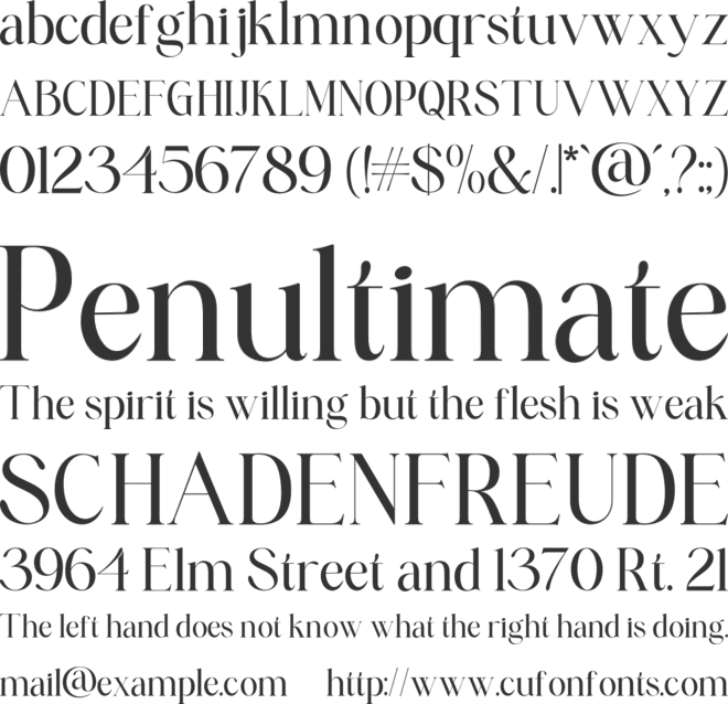 Monthis font preview