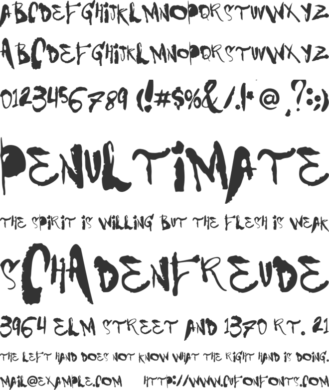 VTKS DENGOSA font preview