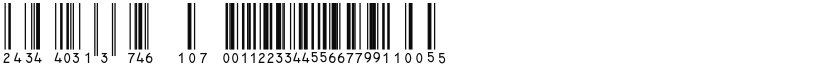 Code EAN13 Regular font