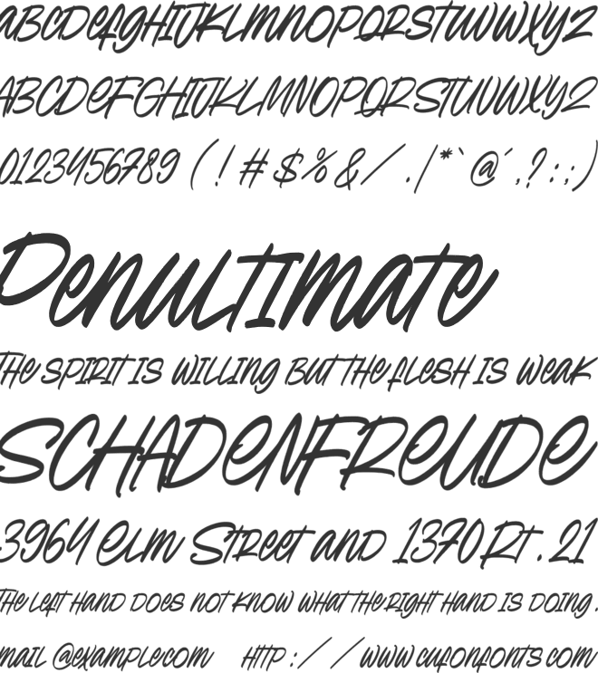 Radiance Skyline font preview