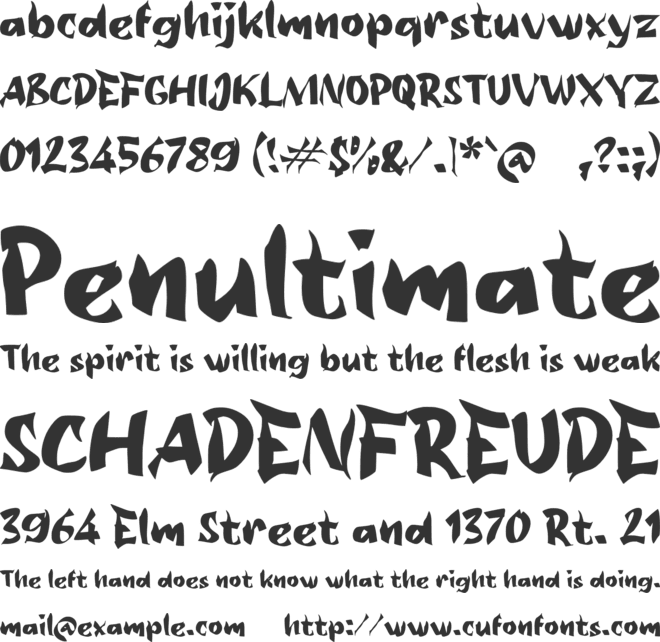 Paciayo font preview