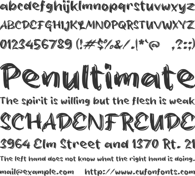 Paabrush font preview