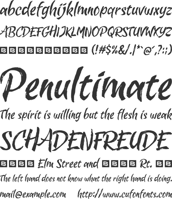 Creative Over Trial font preview