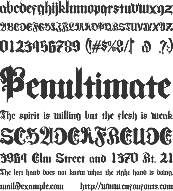 Luminados Fraktur font preview