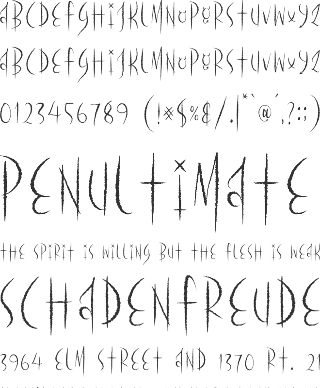 Hellowin Scatcher font preview