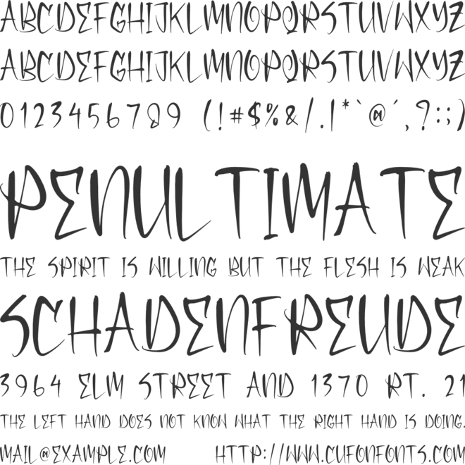 Shadow Pumpkin font preview