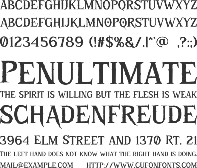 KONSTANTINE font preview