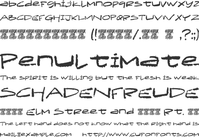 Goblin Zombies font preview