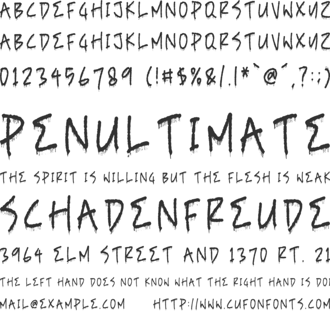 Guilty Chaos font preview