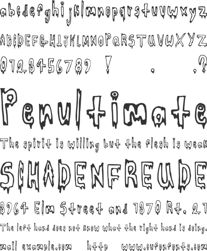 Icicle Chill font preview