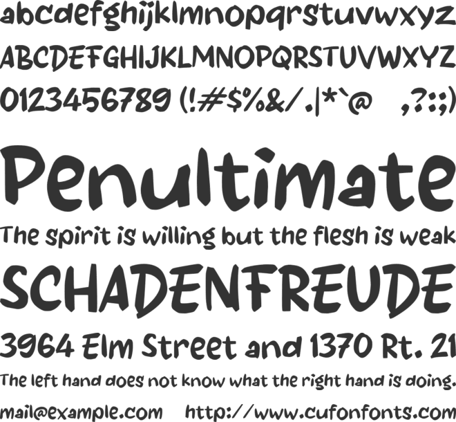 Paadagre font preview