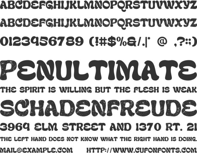 Cocoa Trial Version font preview