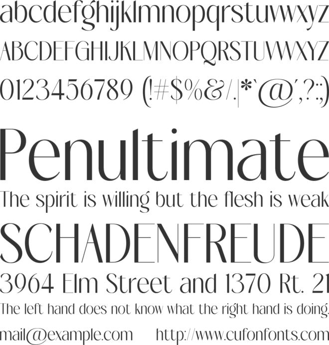 Reladin font preview