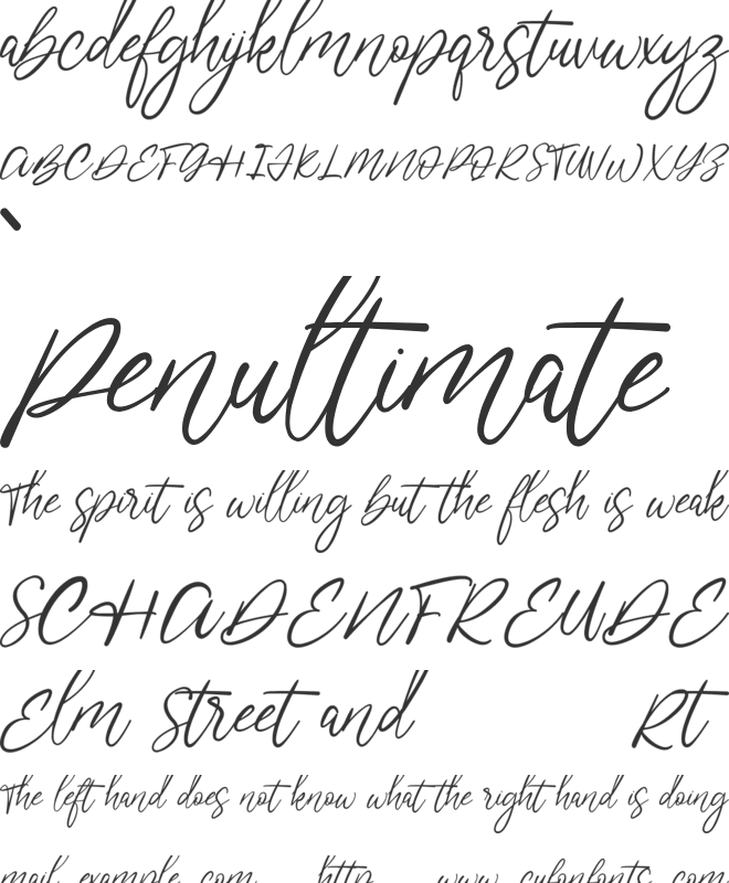 Glatone font preview