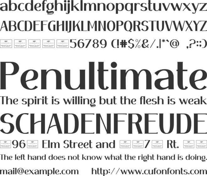 Gateshead Free font preview