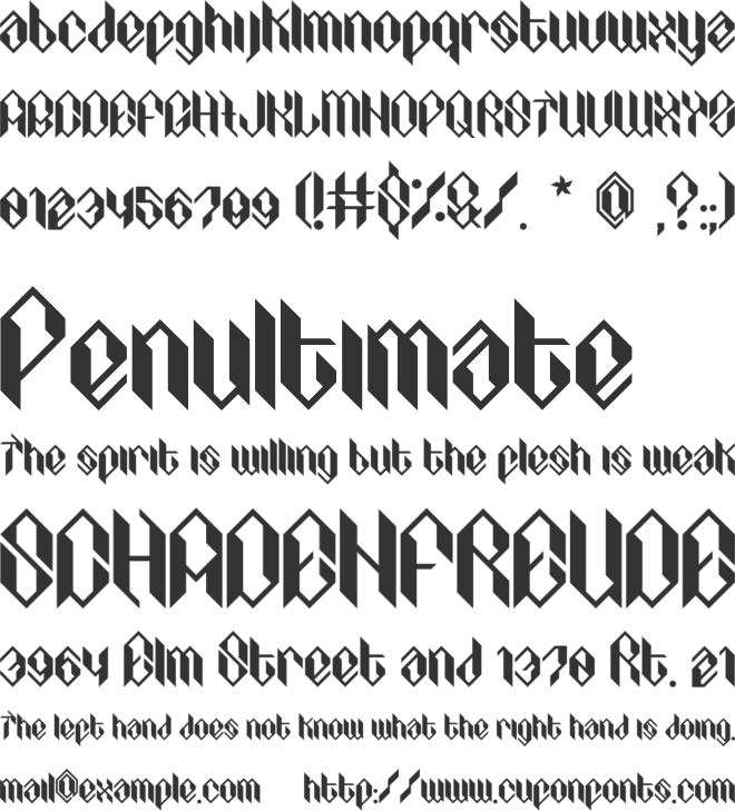 MANTRA font preview