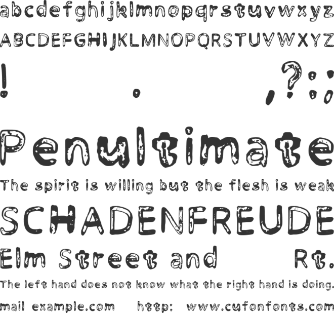 Angost font preview