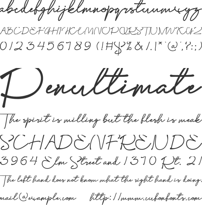 Shalina Philie font preview