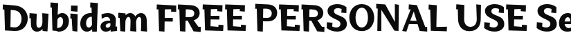 Dubidam FREE PERSONAL USE SemiBold font