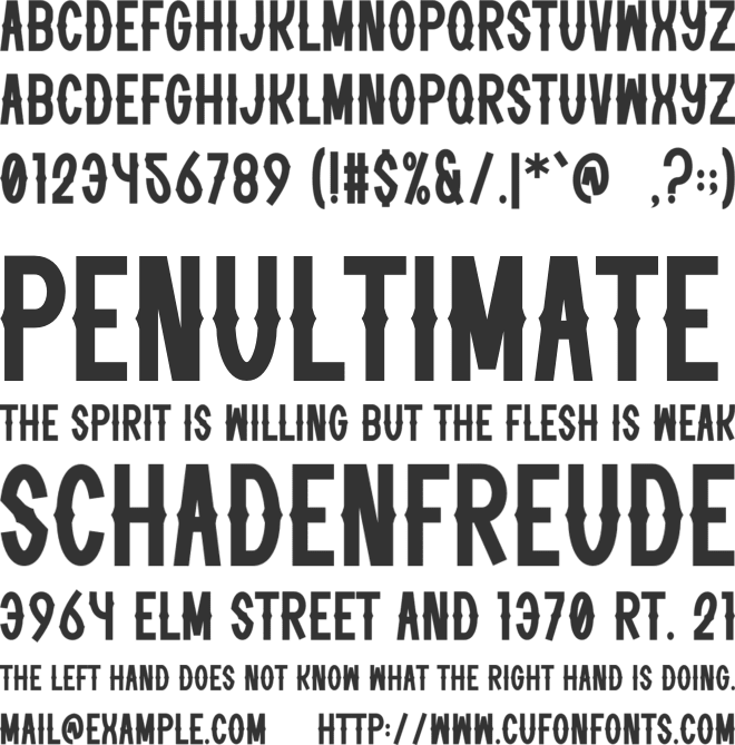 Trails Shield font preview