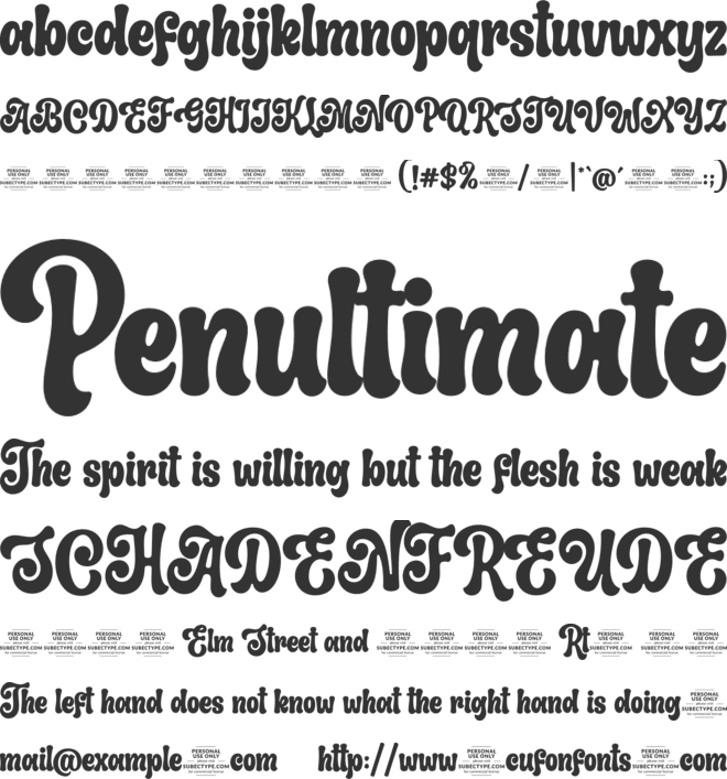 Artunella font preview